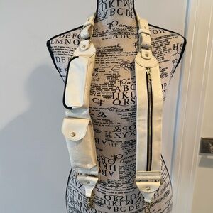 Bandolier Cream Crossbody Bag